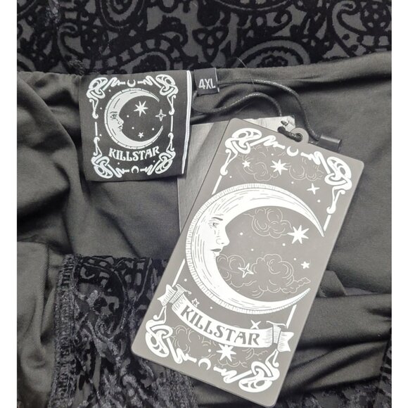 NWT Killstar Black She's Electric Velvet Flares 4XL fits 18 2X - Picture 7 of 11